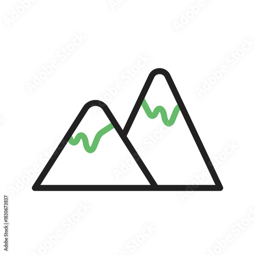 Snow-Capped Mountain icon vector image. Suitable for mobile apps, web apps and print media.