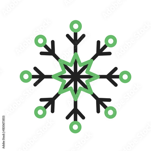 Snowflake icon vector image. Suitable for mobile apps, web apps and print media.