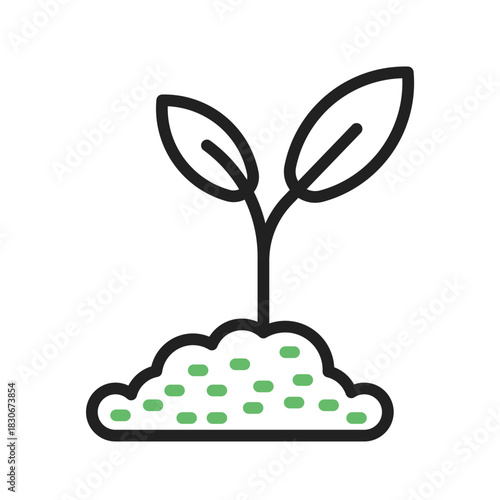 Seedling icon vector image. Suitable for mobile apps, web apps and print media.
