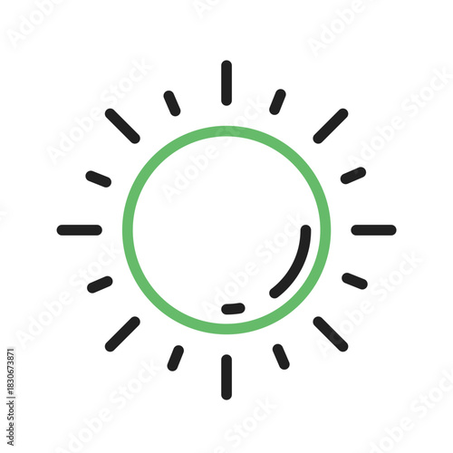 Sun icon vector image. Suitable for mobile apps, web apps and print media.