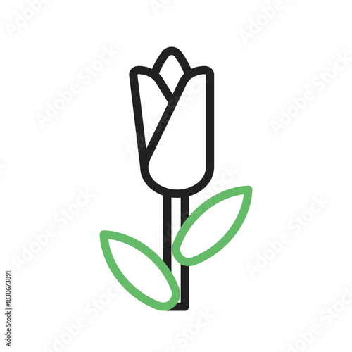 Tulip icon vector image. Suitable for mobile apps, web apps and print media.