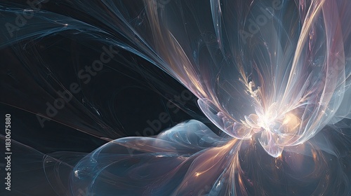Abstract Glowing Fractal Design