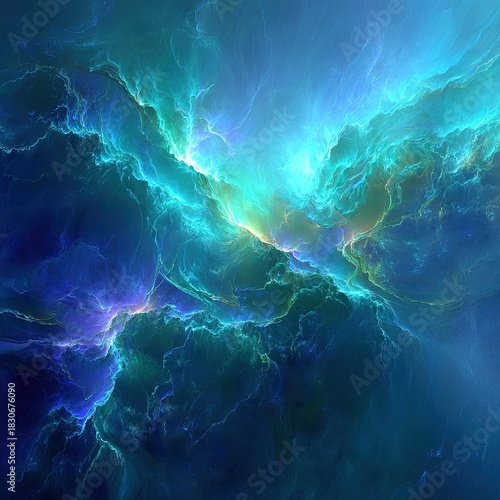 Abstract Cosmic Nebula In Space