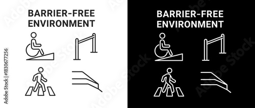 Barrier-Free Environment Icons Set