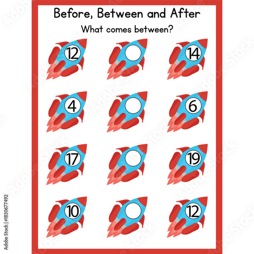 Before between and after worksheet activity for kids page 11