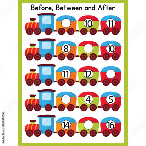 Before between and after worksheet activity for kids page 19