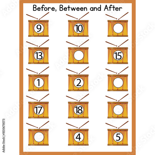 Before between and after worksheet activity for kids page 21