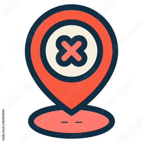 error trouble location icon