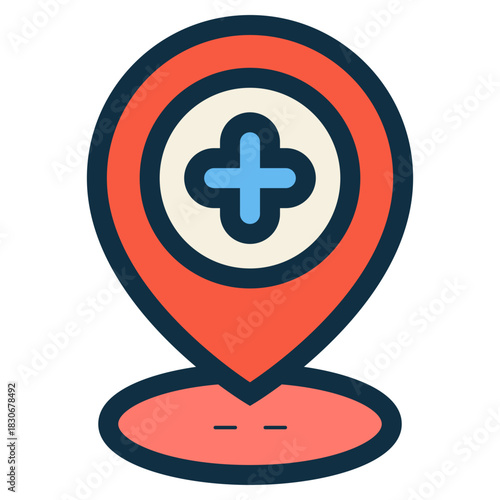 hospital healthcare location icon