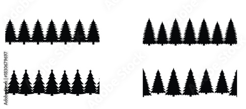 christmas tree silhouette 4 evergreen tree shape made for winter holiday theme this simple design shows the shape in a clean and easy style for holiday artwork and seasonal use with a soft look