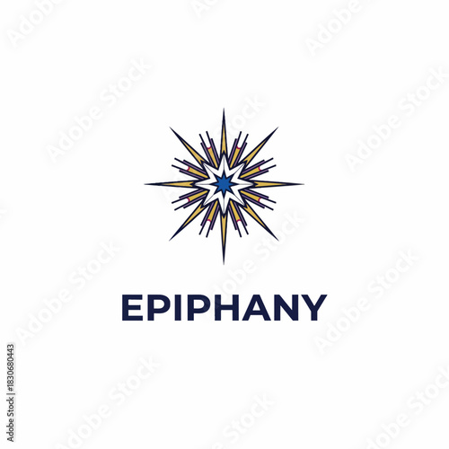 Epiphany logo with a starburst design in blue, yellow, and purple hues.