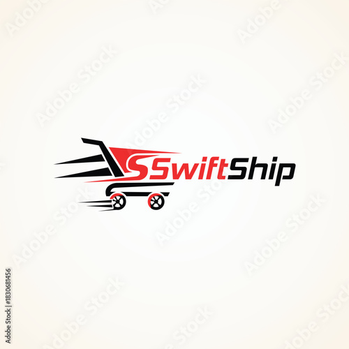 Obraz na plátně Swiftship brand logo representing rapid e-commerce delivery and swift shipping