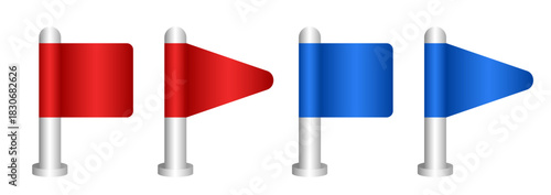 Map pin icon set. Vector clipart isolated on white background.