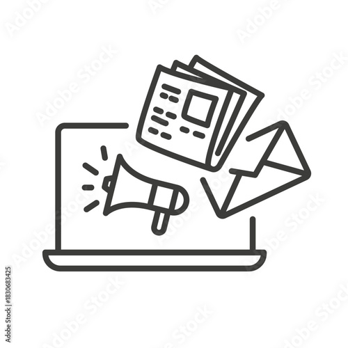 News Content icon. Share Latest Information. Social Illustration.