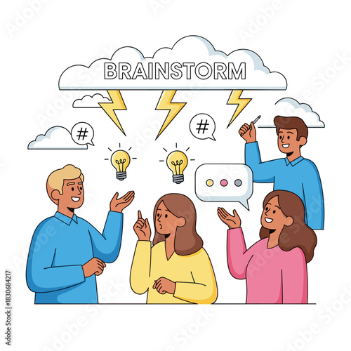 SMM Team Brainstorming for Creative Content Generation