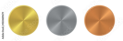 Gold, Silver and Bronze Medals Representing Achievement and Success