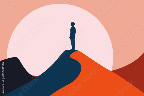 Background, Child, Hill, Mountain, Future, Thoughts, Wanderings, Trauma, Memories, Traces, path, Footsteps, step, Art, Artwork, Vector
