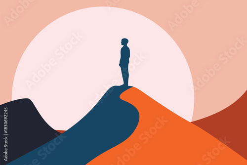 Background, Child, Hill, Mountain, Future, Thoughts, Wanderings, Trauma, Memories, Traces, path, Footsteps, step, Art, Artwork, Vector
