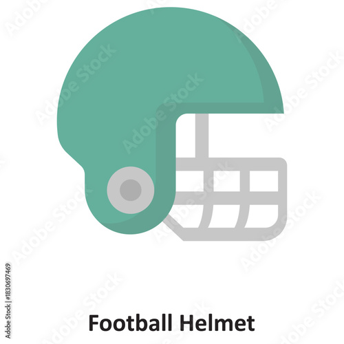 Football Helmet Vector icon which can easily modify or edit