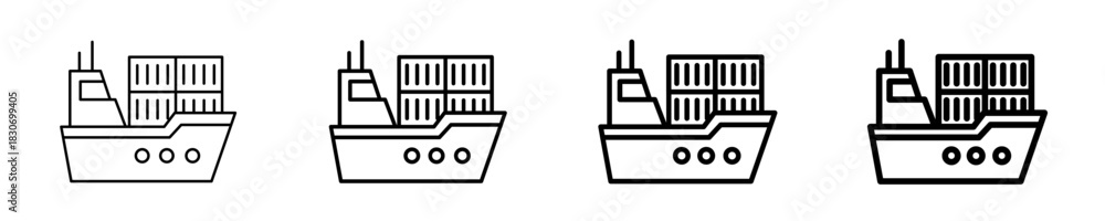 Obraz premium Shipping Icon Set Different Style Collection 