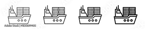 Shipping  Icon Set Different Style Collection
