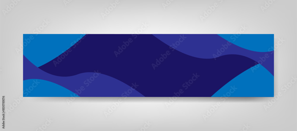 Obraz premium blue abstract background linkedin cover template