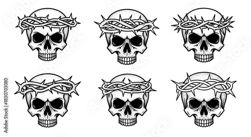 Skull with Crown of Thorns Collection.