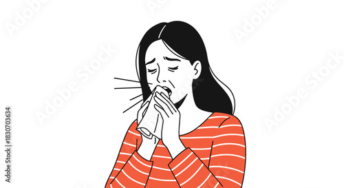 Seamless nautical pattern with cute line art illustrations of fish crabs stingrays and seashells in a simple two-color design.