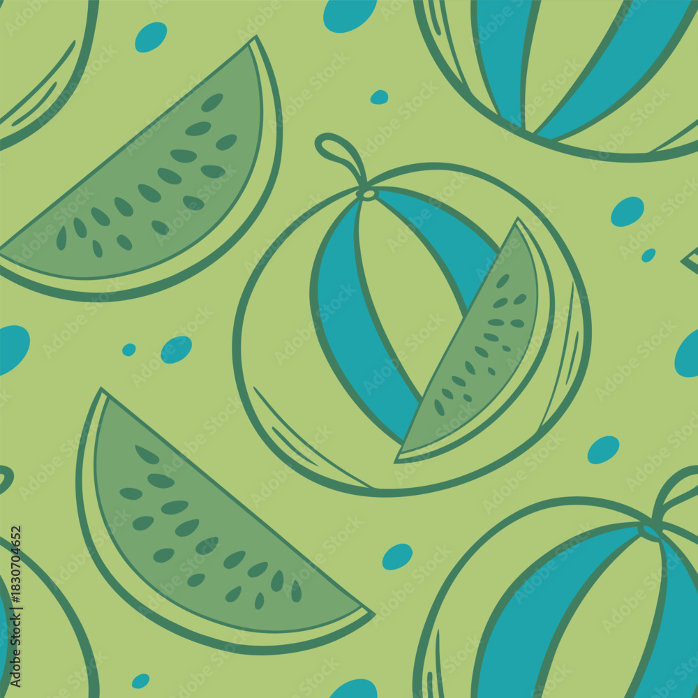 Fototapeta premium Mixed flower leaf and fruits pattern
