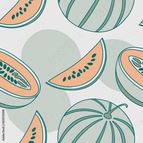 Mixed flower leaf and fruits pattern