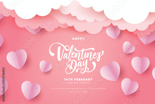 Valentine's day heart vector background