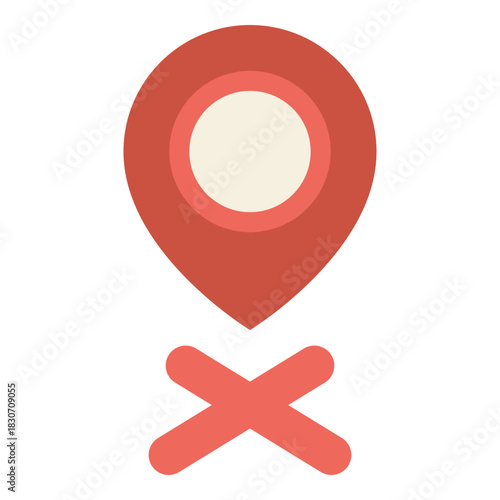 location not found flat icon