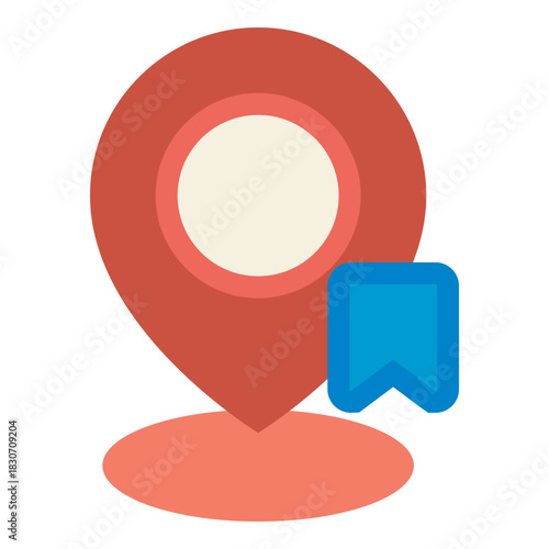 save pin location flat icon