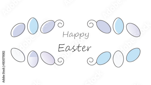 Minimalist abstract composition with scattered pastel ovals and soft shadows