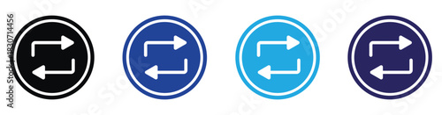 Social Media Repost Button Icon for Instagram, minimalist vector symbol with transparent background for app and website design.