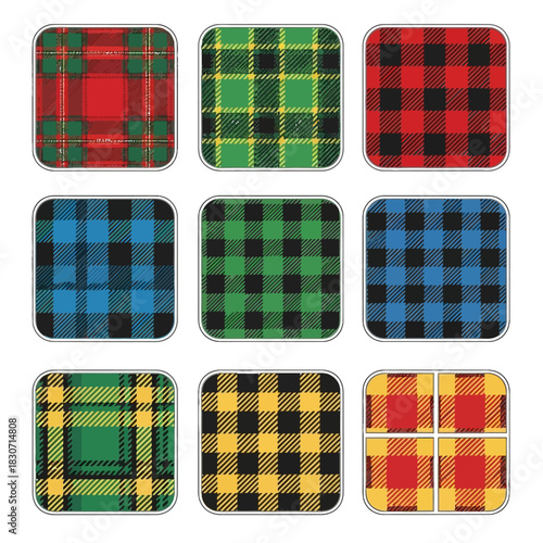 Vibrant collection of diverse tartan patterns evoking a sense of heritage and modern design