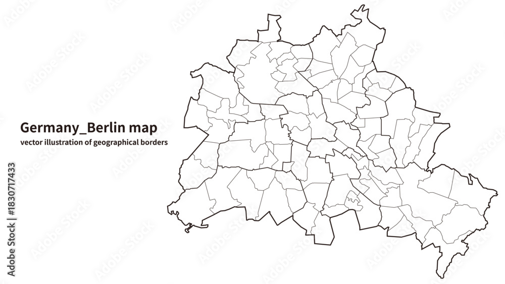 Fototapeta premium Berlin Map – Detailed Map of Berlin, Germany