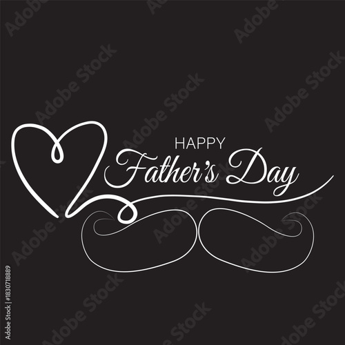 happy fathers day card design
