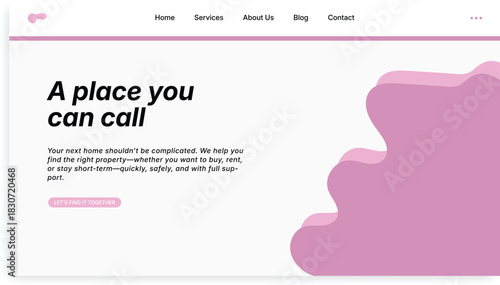 Modern web page Home Finding Simplified Discover Your Perfect Place With Us Real Estate Solutions Property Search Buy Rent Short Term