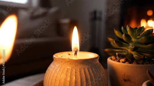 Igniting The Flame: Intimate Moment with Candlelight Sparking Serenity and Tranquility