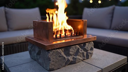 Igniting Warmth: A Time-Lapse Capturing the Flickering Flames of Decorative Fireplace Design