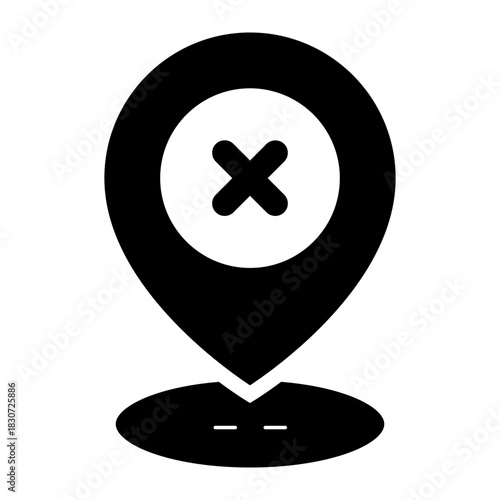 error trouble location glyph icon