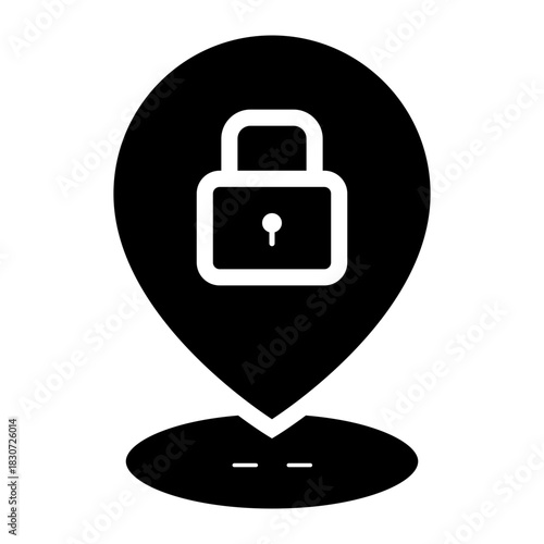 lock privacy location glyph icon
