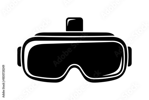 Modern virtual reality headset icon for immersive gaming and tech innovation future
