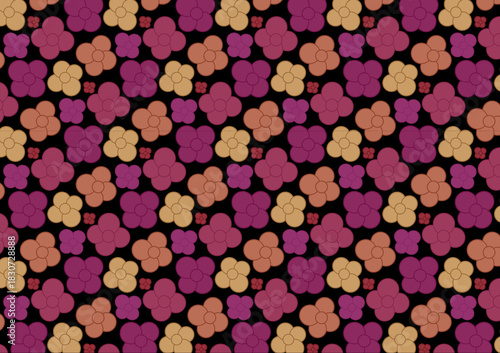 colorful seamless pattern with flowers illustration wallpaper background