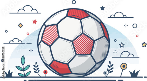 A football icon representing the sport of soccer