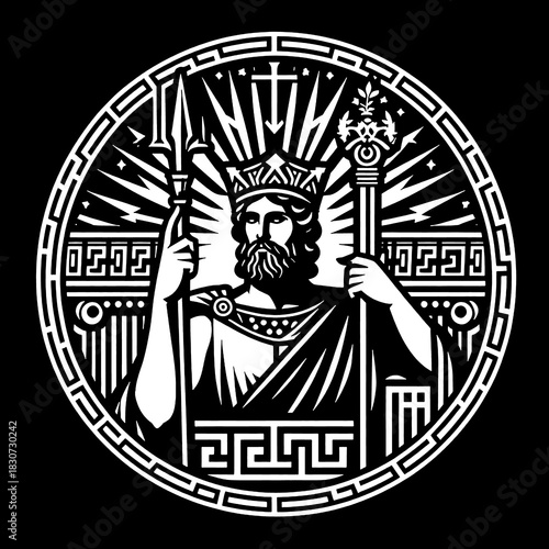 vector illustration of an ancient greek