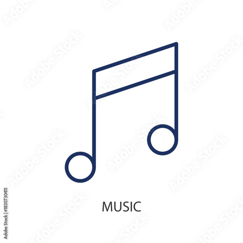 Music thin line icons. Original vector illustration.