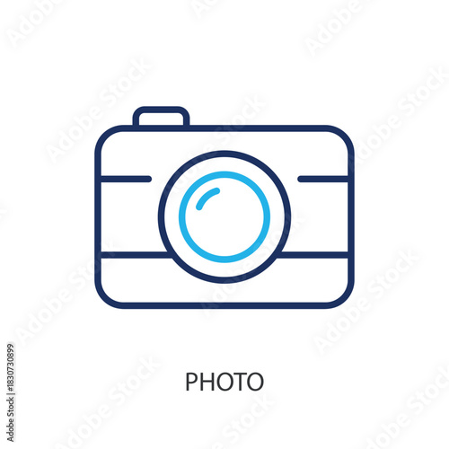 Photo thin line icons. Original vector illustration.