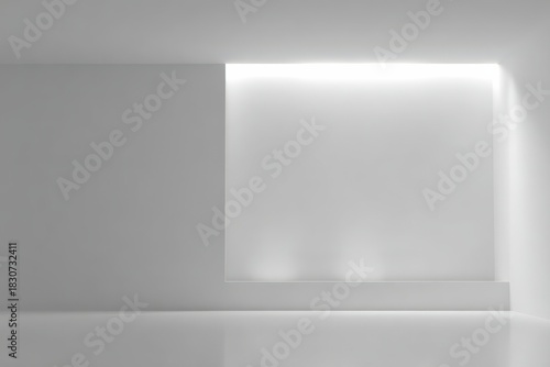 Wallpaper Mural Minimalist Interior: Modern minimalist interior with clean lines and soft, diffused lighting, evoking a sense of calm and modernity.  Torontodigital.ca